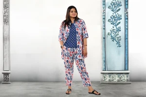 Chic Cotton Fish Print 3-Piece Set for Women - Shop Now!