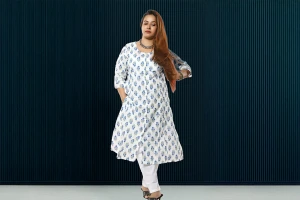 Elegant White Printed A-Line Kurti for Women - Shop Now!