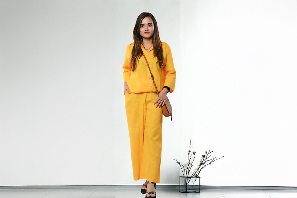 Elevate Your Style with Pure Linen Yellow Co-ords for Women Elevate Your Style with Pure Linen Yellow Co-ords for Women