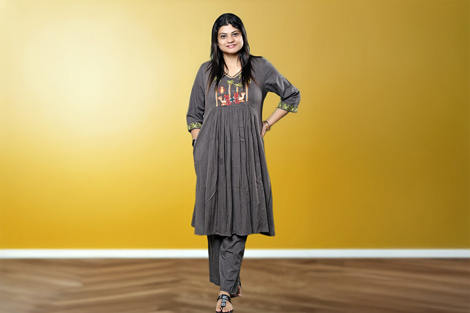 Stylish Pure Cotton Kurti Co-ord Set for Women – Shop Now!