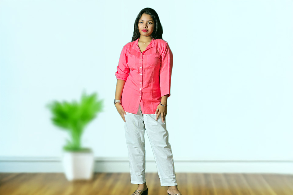 Elegant Linen Pink Shirt for Women: Chic Style & Comfort