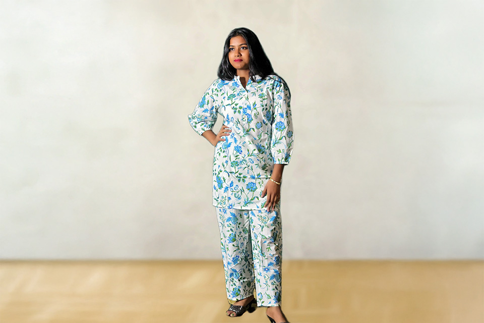 Chic Pure Cotton Floral Co-ord Set for Women: Shop Now!