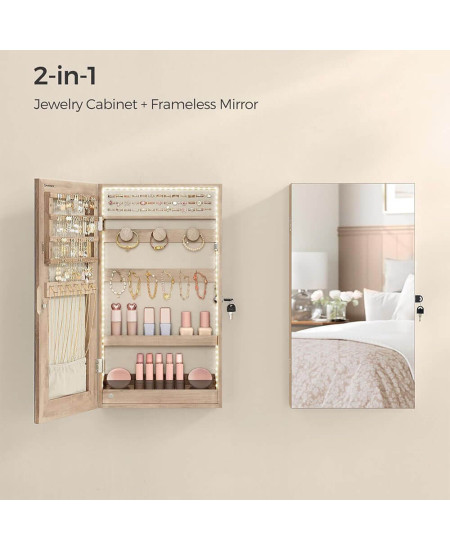 Mirror Jewelry Cabinet Armoire