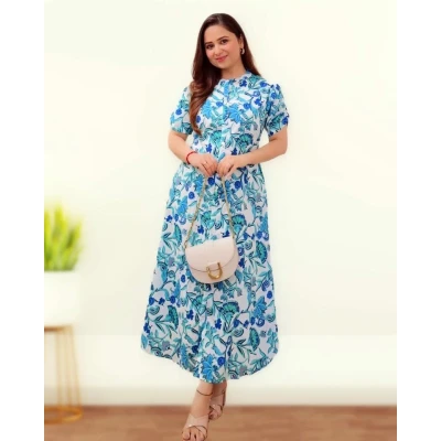 Pure Cotton Floral Shirt Dress For Women