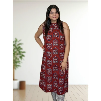Pure Cotton Ethnic Kurti Pant Set Foe Women