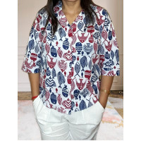 Pure Cotton Katha Shirt For Women