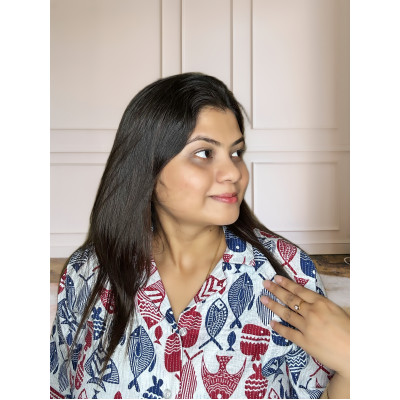 Pure Cotton Katha Shirt For Women