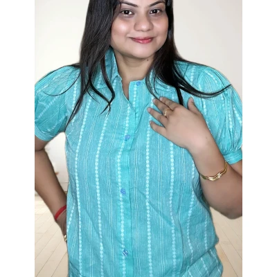 Pure Cotton Handwoven Top For Women