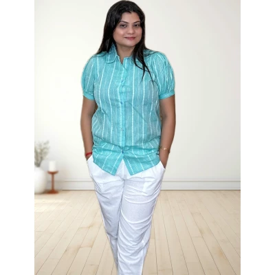 Pure Cotton Handwoven Top For Women