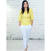 Hand Block Printed Top For Women