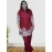 Maroon Cotton Silk Co-ord Set With Embroidery For Women