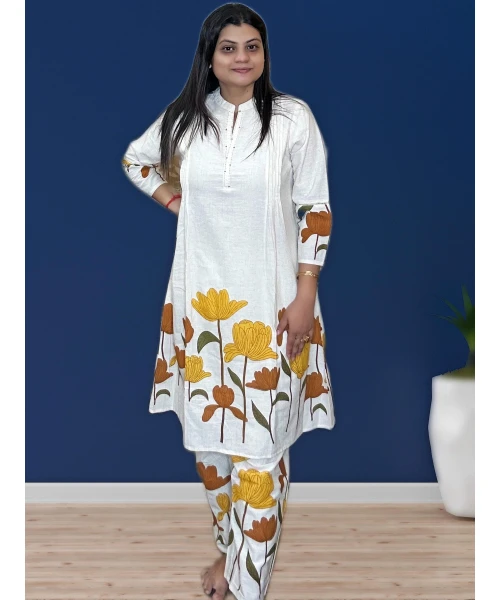 Pure Khadi Long Co-ord Set For Women