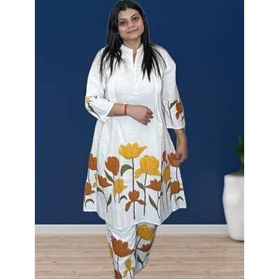 Pure Khadi Long Co-ord Set For Women