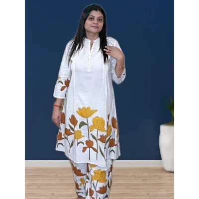 Pure Khadi Long Co-ord Set For Women