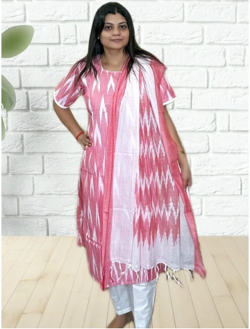 Ikkat Salwar Set With Dupatta For Women  Ikkat Salwar Set With Dupatta For Women data-sizes=
