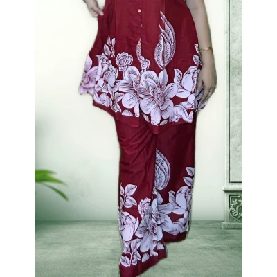 Pure Cotton Art Work Co-ord Set For Women
