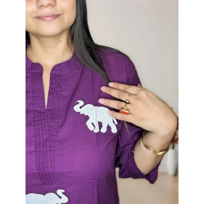 Pure Cotton Two Piece Co-ord Set For Women