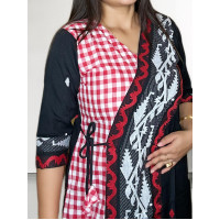 Half N Half Jamdani Kurti For Women