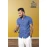 100% Cotton Blue Printed Semi casual Shirt For Men
