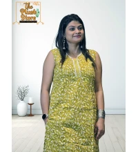 Pure Cotton  two Piece Kurti Pant Set for Women