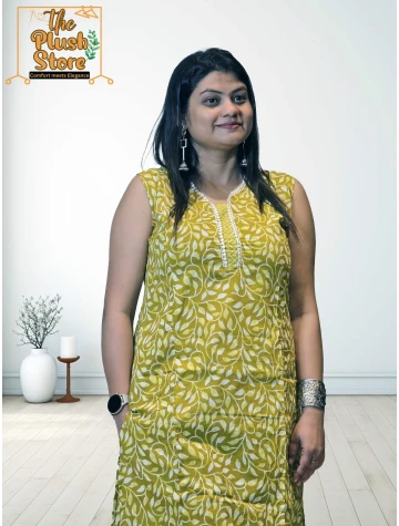 Pure Cotton  two Piece Kurti Pant Set for Women  Pure Cotton  two Piece Kurti Pant Set for Women data-sizes=