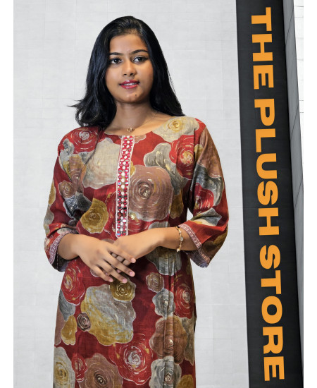 2-Piece Kurti Pant Co-ord  Set For Women