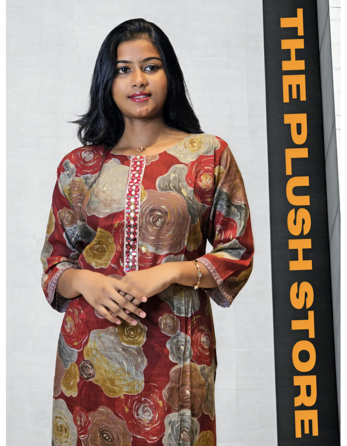 2-Piece Kurti Pant Co-ord  Set For Women