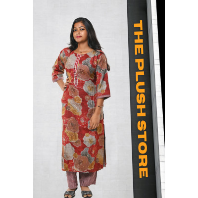 2-Piece Kurti Pant Co-ord  Set For Women