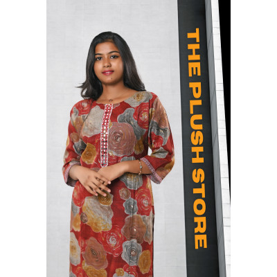 2-Piece Kurti Pant Co-ord  Set For Women