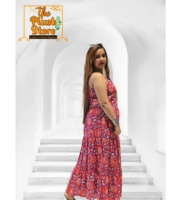 Pure Cotton Spaghetti Long dress for Women