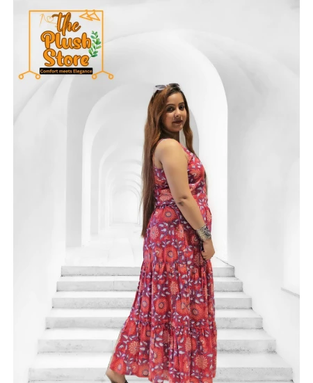 Pure Cotton Spaghetti Long dress for Women