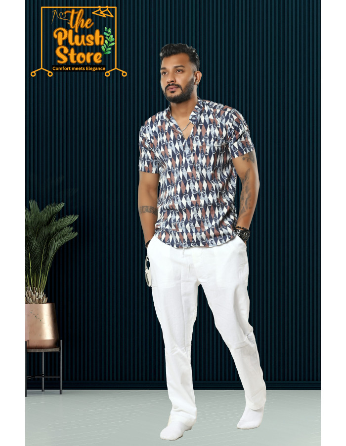 Pure Cotton Casual Short Kurta for Men