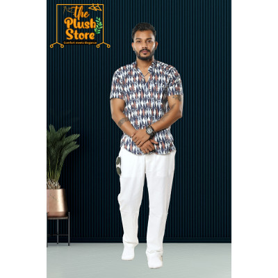 Pure Cotton Casual Short Kurta for Men