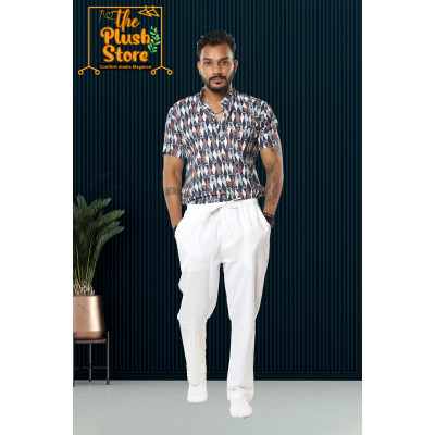 Pure Cotton Casual Short Kurta for Men