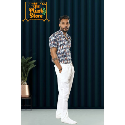 Pure Cotton Casual Short Kurta for Men