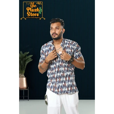 Pure Cotton Casual Short Kurta for Men