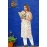 Pure Cotton Sleeveless White Floral Kurti