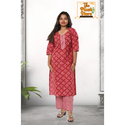 2-Piece Kurti Pant Co-ord  Set For Women