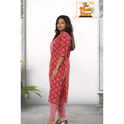 2-Piece Kurti Pant Co-ord  Set For Women