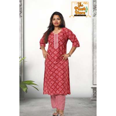 2-Piece Kurti Pant Co-ord  Set For Women