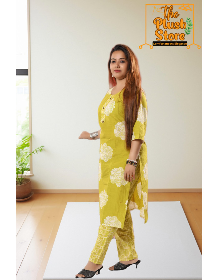 Pure Cotton Kurti Pant Set For women Pure Cotton Kurti Pant Set For women