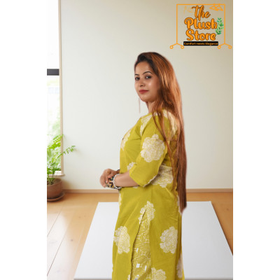 Pure Cotton Kurti Pant Set For women