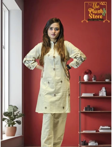 Co-ord Set With Embroidery Work For Women  Co-ord Set With Embroidery Work For Women data-sizes=