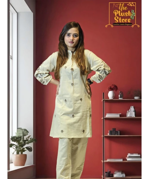 Co-ord Set With Embroidery Work For Women