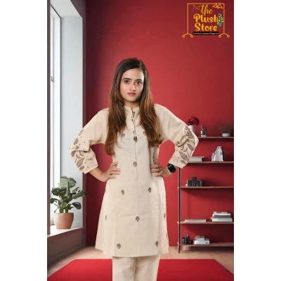 Co-ord Set With Embroidery Work For Women