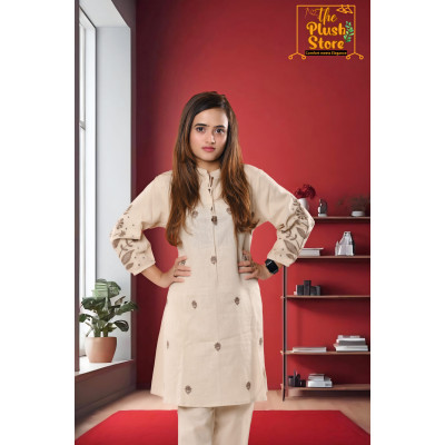 Co-ord Set With Embroidery Work For Women