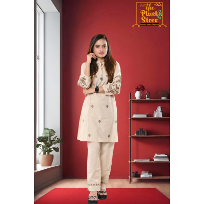 Co-ord Set With Embroidery Work For Women