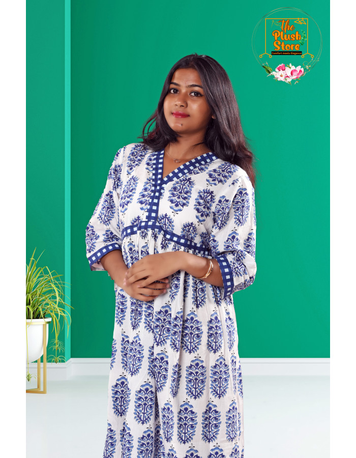 A model wearing White Printed One piece For Women A model wearing White Printed One piece For Women