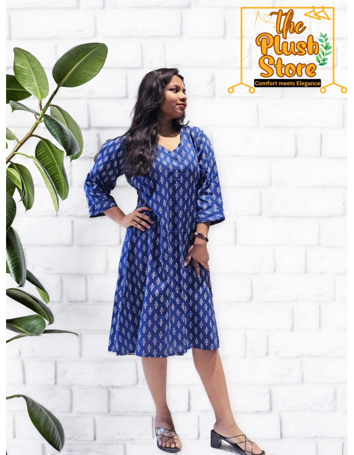 Middy Dress In Pure Cotton For Women