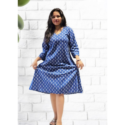 Middy Dress In Pure Cotton For Women